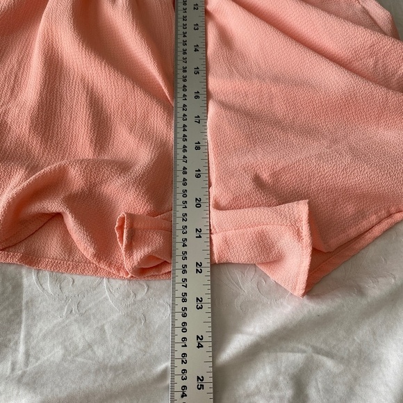 Zunie Girl's Light Salmon Romper 1/2 Sleeve Off Shoulder Lace Trim Lined Size 10 - Picture 13 of 16